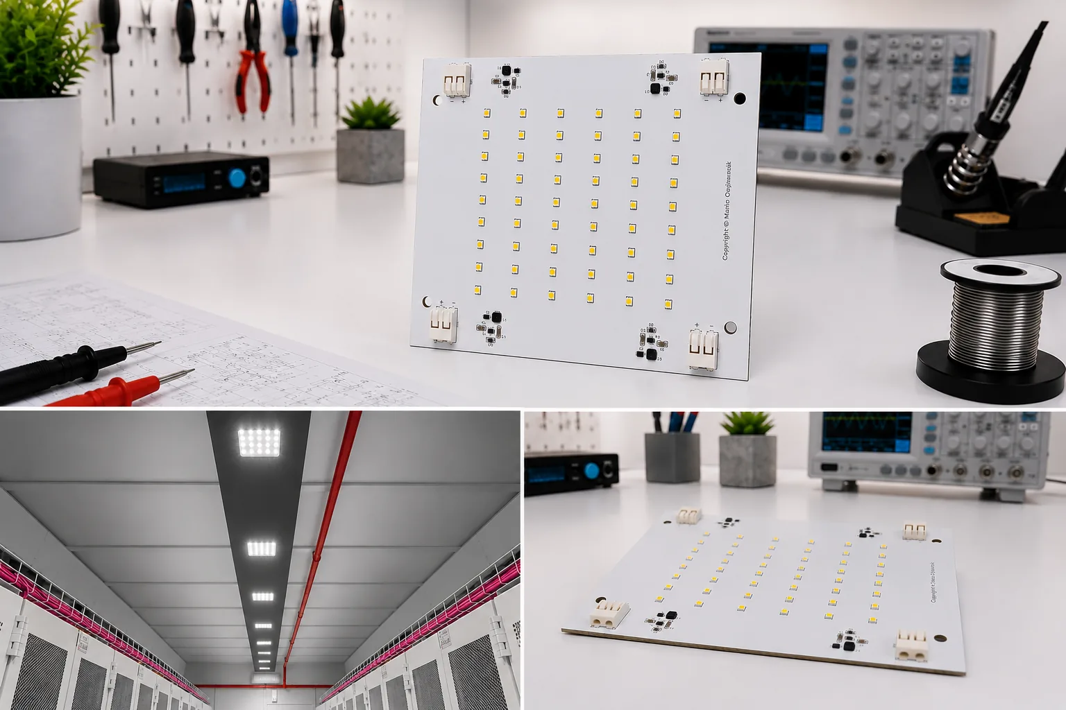 LED PCB modul v delovnem okolju